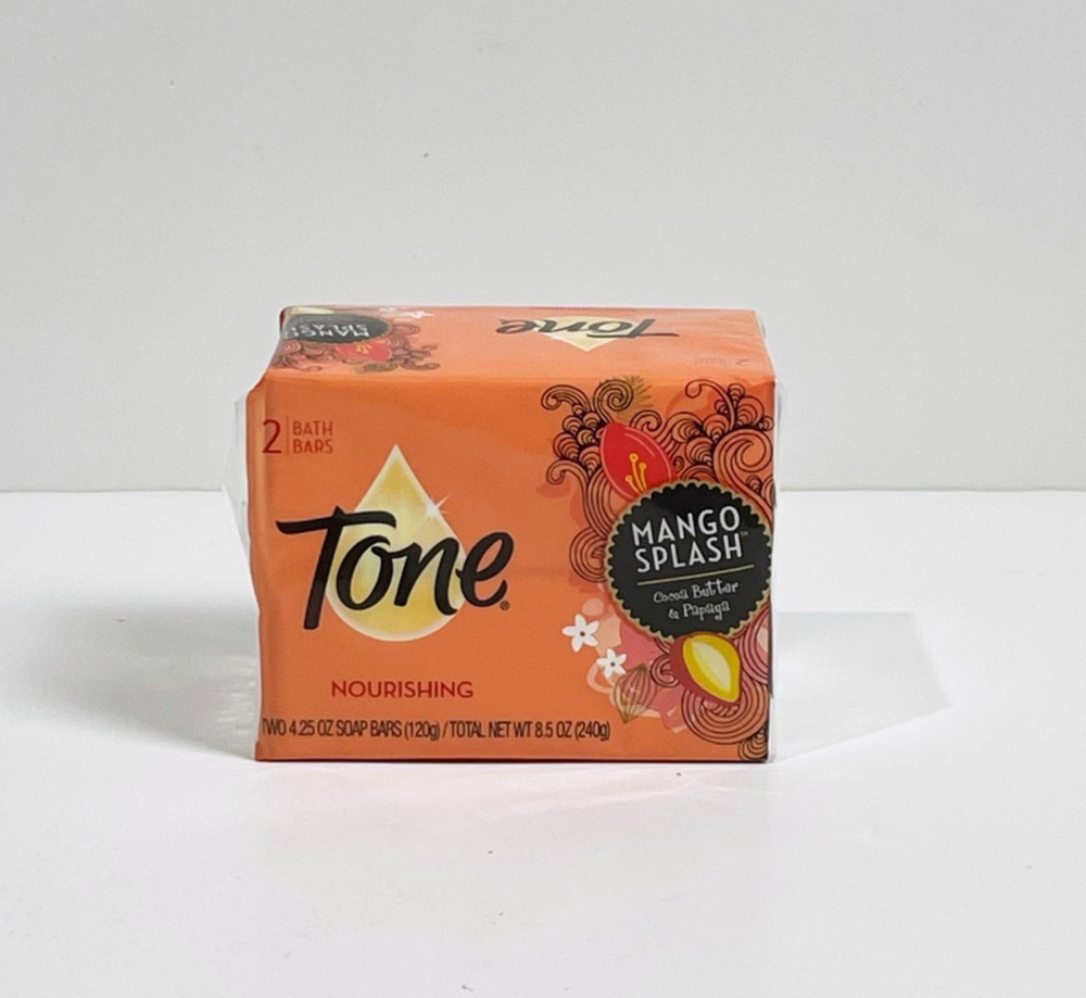 Tone Mango Splash Cocoa Butter and Papaya 2 Pack Soap Bars